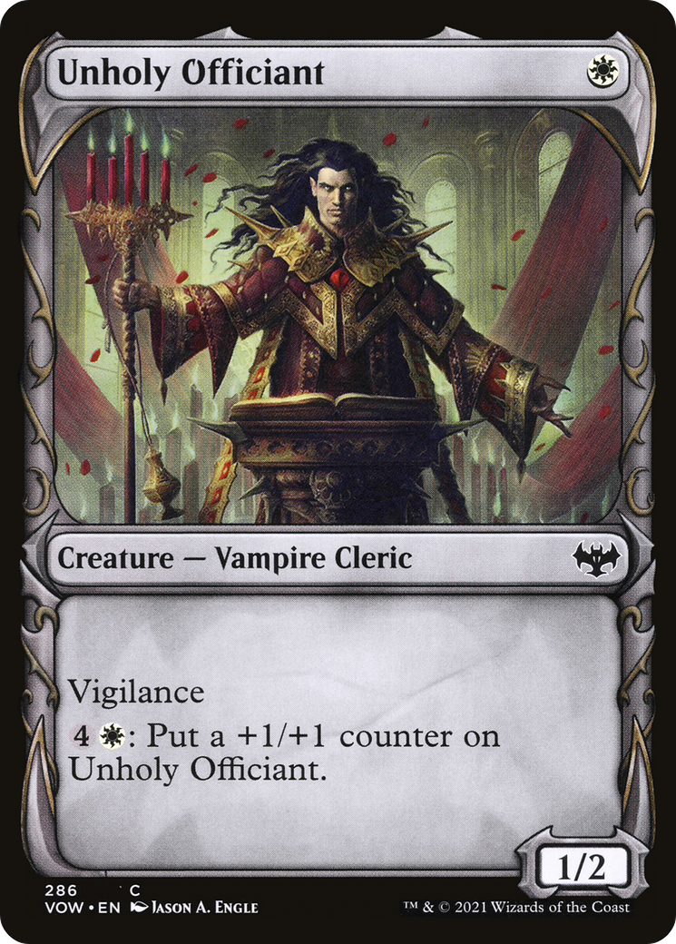 Unholy Officiant (VOW-286) - Innistrad: Crimson Vow: (Showcase) Foil