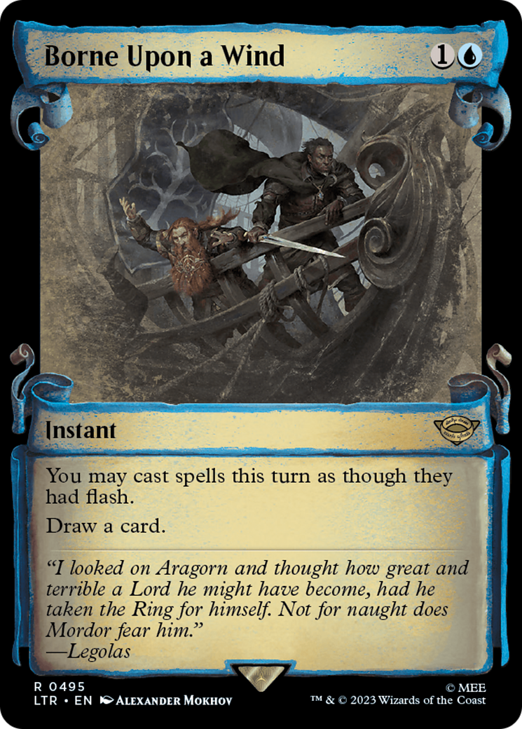 Borne Upon a Wind (LTR-495) - The Lord of the Rings: Tales of Middle-earth: (Showcase) Foil