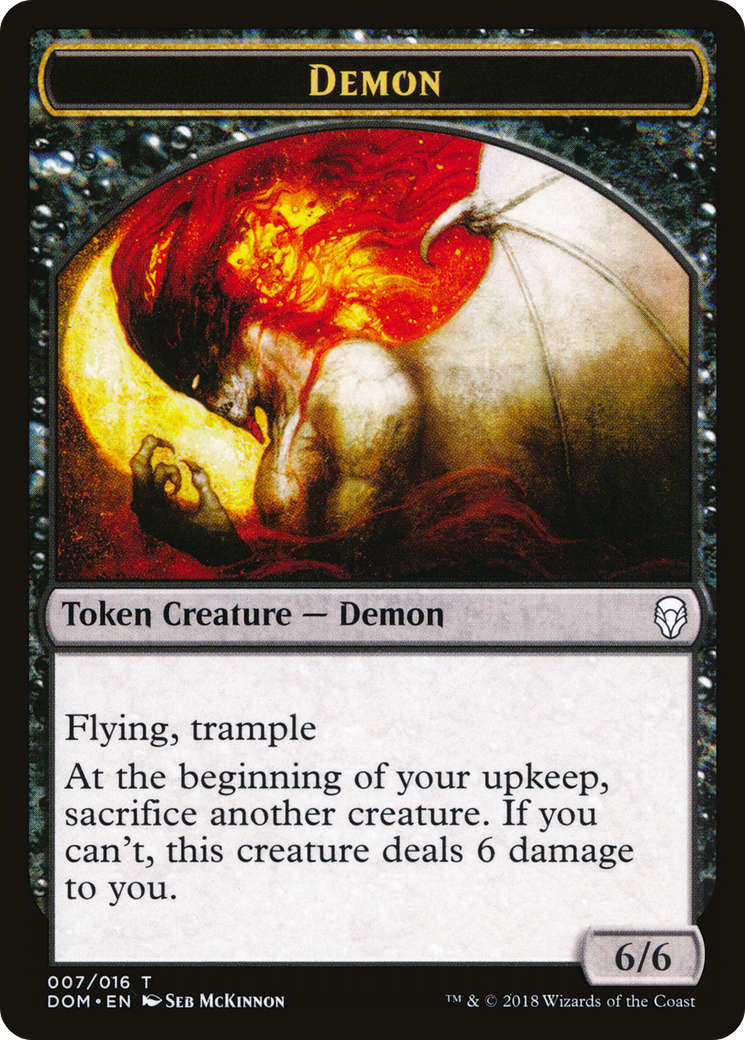Demon (DOM-007) - Dominaria Tokens