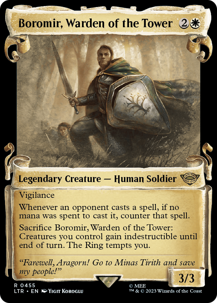 Boromir, Warden of the Tower (LTR-455) - The Lord of the Rings: Tales of Middle-earth: (Showcase) Foil