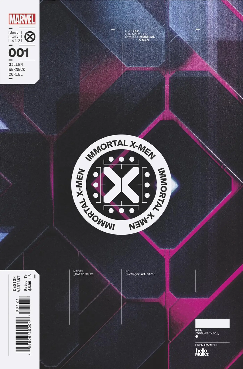 Immortal X-Men #1 1:10 Tom Muller Design Variant (03/30/2022) Marvel