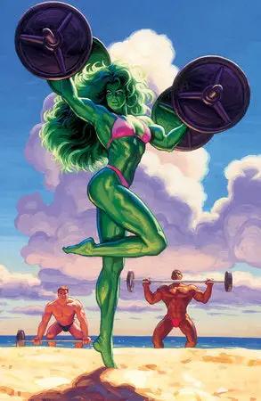 Sensational She-Hulk #5 F 1:50 Greg Tim Hildebrandt Marvel Masterpieces Virgin Variant (02/07/2024) Marvel