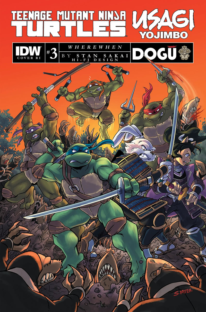 Teenage Mutant Ninja Turtles TMNT Usagi Yojimbo Wherewhen #3 C 1:10 Myer (05/24/2023) Idw