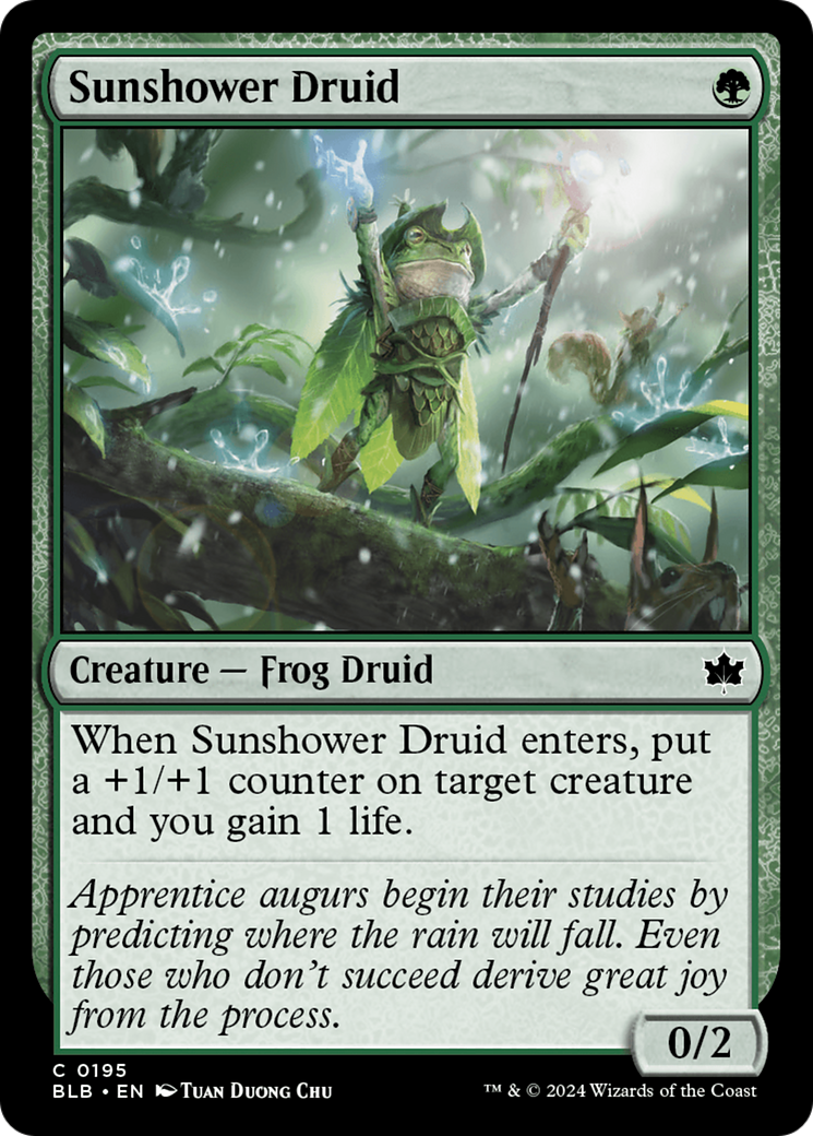 Sunshower Druid (BLB-195) - Bloomburrow Foil