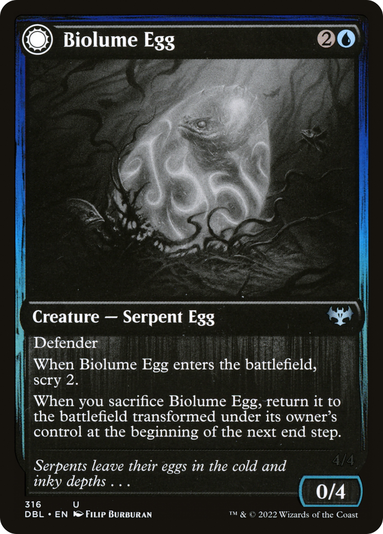 Biolume Egg // Biolume Serpent (DBL-316) - Innistrad: Double Feature: (Double Faced Transform) Foil