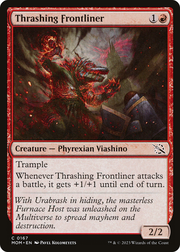 Thrashing Frontliner (MOM-167) - March of the Machine Foil