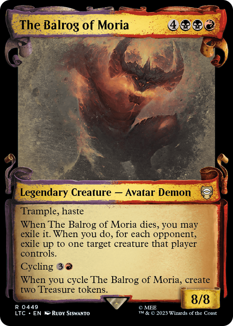 The Balrog of Moria (LTC-449) - Tales of Middle-earth Commander: (Showcase) Foil