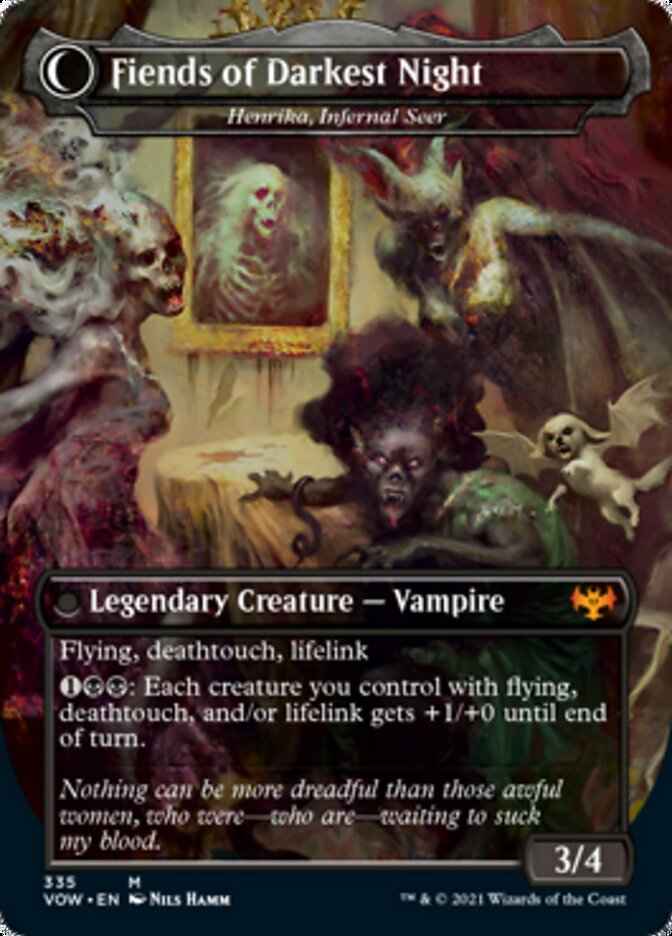 Henrika Domnathi // Henrika, Infernal Seer (VOW-335) - Innistrad: Crimson Vow: (Double Faced Transform) (Borderless)