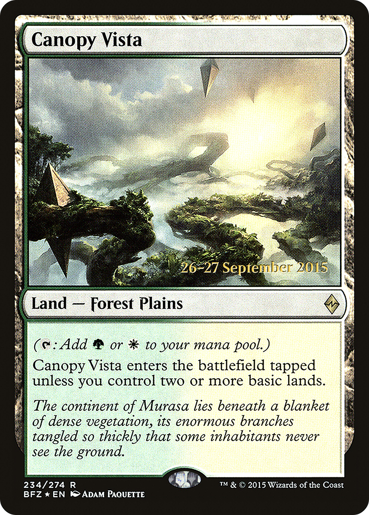 Canopy Vista (PRE-234S) - Battle for Zendikar Promos Foil