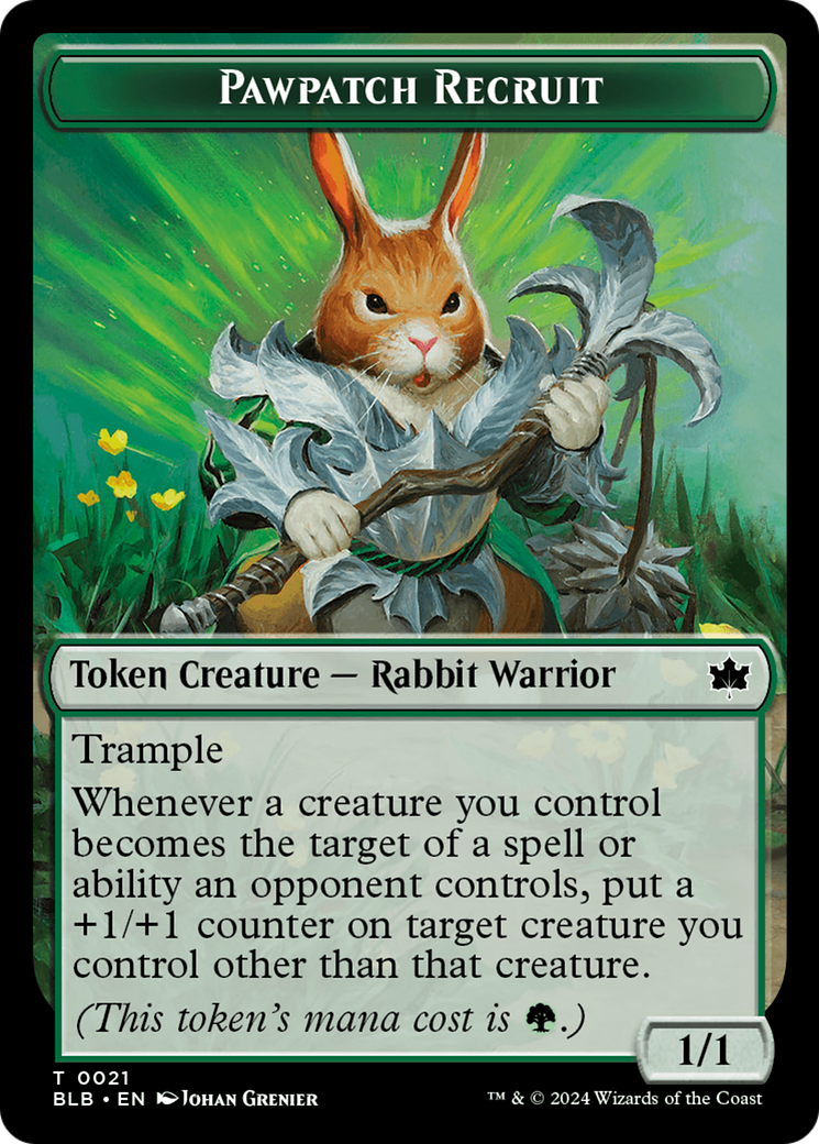 Pawpatch Recruit (BLB-021) - Bloomburrow Tokens