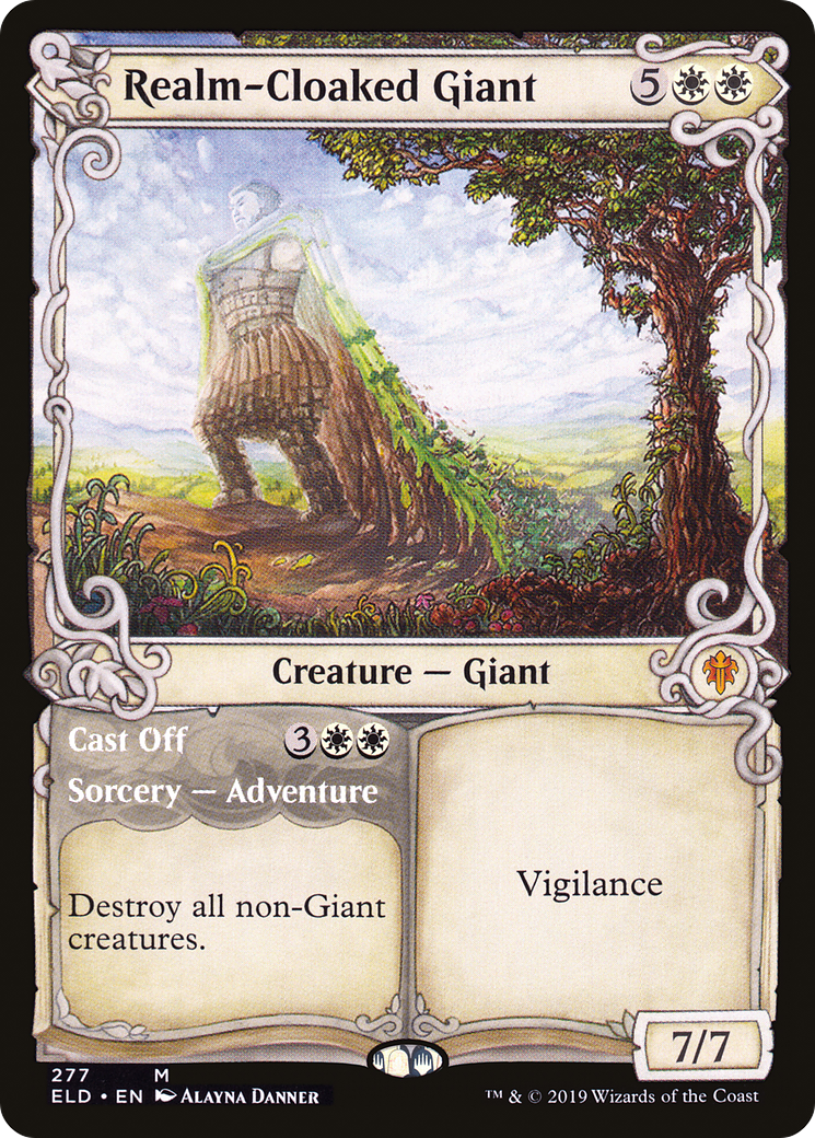Realm-Cloaked Giant // Cast Off (ELD-277) - Throne of Eldraine: (Showcase) Foil