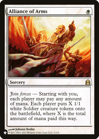 Alliance of Arms (LIST-CMD-4) - The List