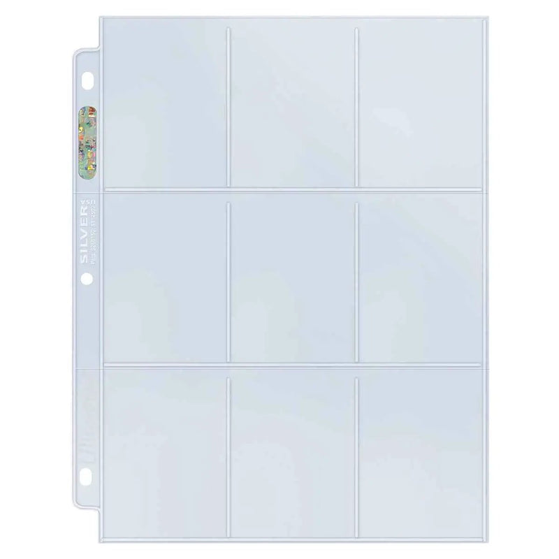 Silver Series 9-Pocket Refill Pages for Standard Size Cards