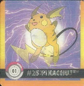 Pikachu & Raichu (1) [1999 Pokemon Action Flipz Premier Edition]
