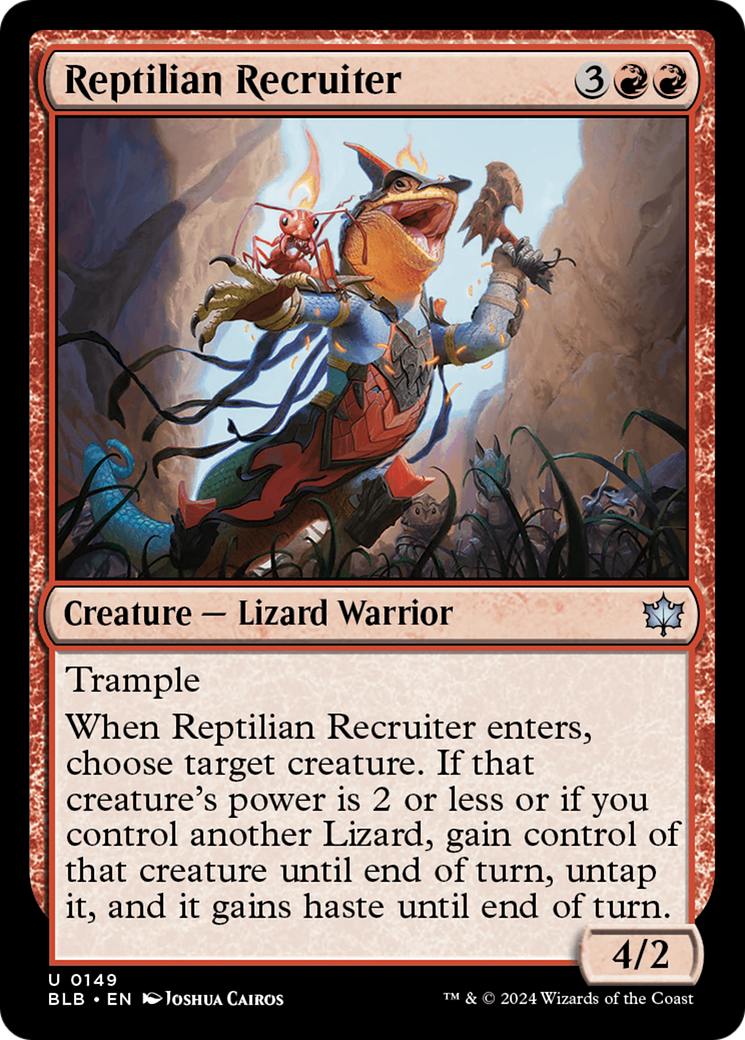 Reptilian Recruiter (BLB-149) - Bloomburrow Foil