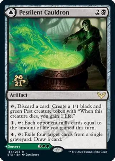 Pestilent Cauldron // Restorative Burst (PRE-154S) - Strixhaven: School of Mages Promos Foil