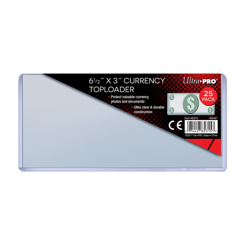 Regular Currency TOPLOADER® Sleeves (25ct) for 6-1/2