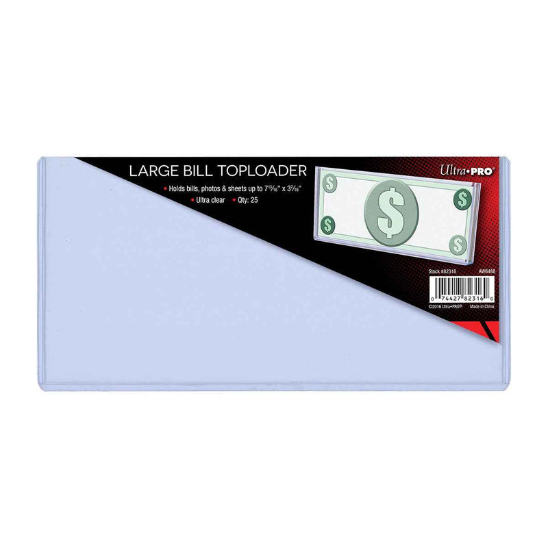 Large Currency TOPLOADER® Sleeves (25ct) for 7-13/16