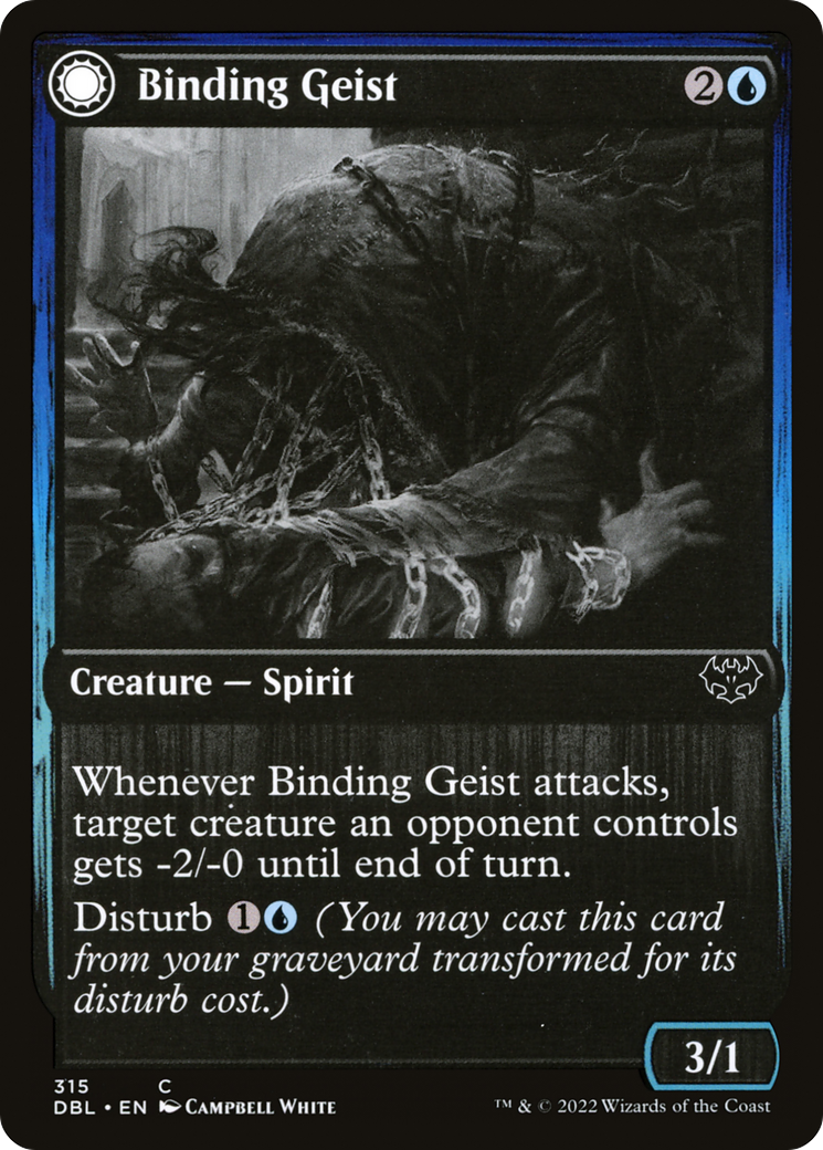 Binding Geist // Spectral Binding (DBL-315) - Innistrad: Double Feature: (Double Faced Transform) Foil