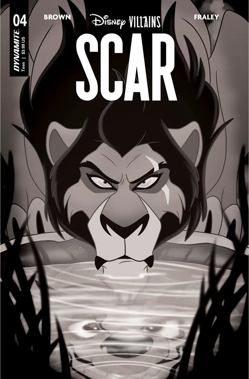 Disney Villains Scar #4 G 1:10 Trish Forstner B&W Variant (07/12/2023) Dynamite