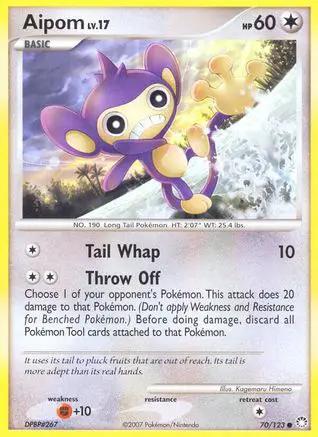 Aipom 070/123 - Mysterious Treasures Reverse Holofoil