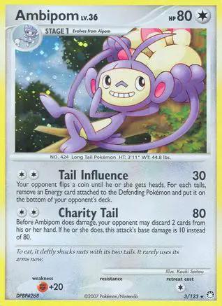 Ambipom 003/123 - Mysterious Treasures Reverse Holofoil