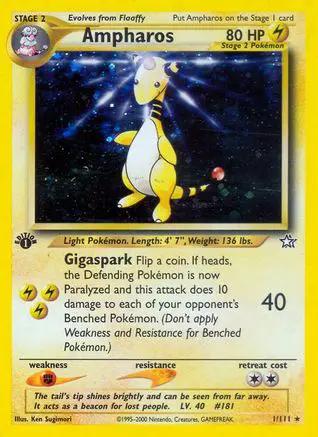 Ampharos 001/111 - Neo Genesis 1st Edition Holofoil