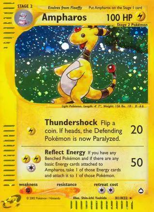 Ampharos (H1) 0H1 - Aquapolis - Holofoil