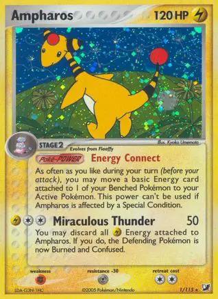 Ampharos 001/115 - Unseen Forces Holofoil