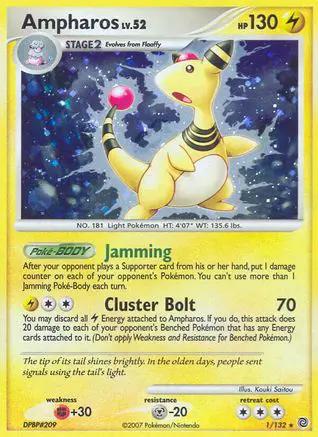 Ampharos 001/132 - Secret Wonders Holofoil