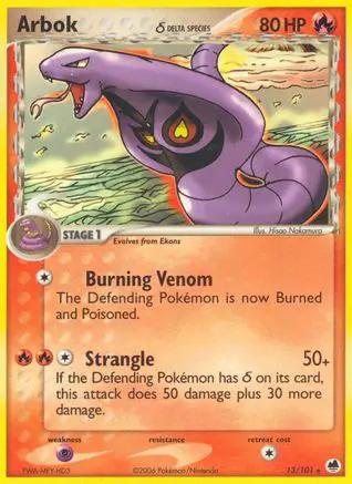 Arbok (Delta Species) 013/101 - Dragon Frontiers Reverse Holofoil