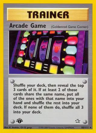 Arcade Game (Goldenrod Game Corner) 083/111 - Neo Genesis 1st Edition