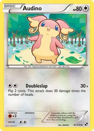 Audino 087/114 - Black and White Reverse Holofoil
