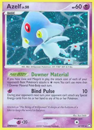 Azelf 004/123 - Mysterious Treasures Reverse Holofoil
