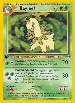 Bayleef 028/111 - Neo Genesis 1st Edition