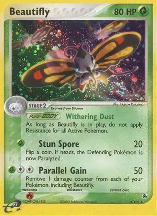 Beautifly 002/109 - Ruby and Sapphire Reverse Holofoil