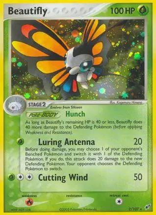 Beautifly 002/107 - Deoxys Reverse Holofoil