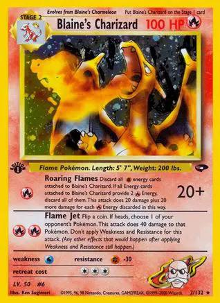 Blaine's Charizard 002/132 - Gym Challenge 1st Edition Holofoil