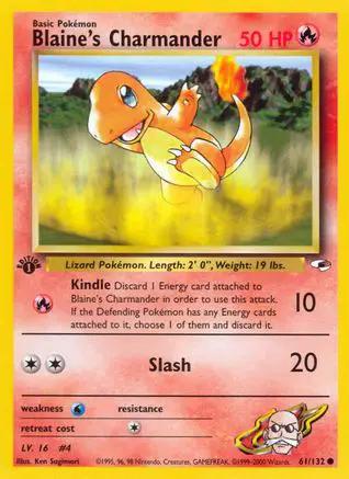 Blaine's Charmander 061/132 - Gym Heroes 1st Edition