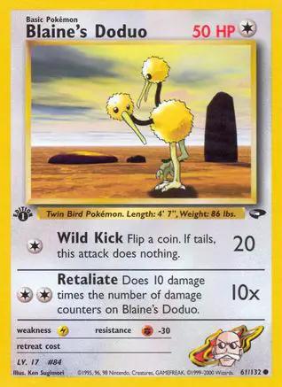 Blaine's Doduo 061/132 - Gym Challenge 1st Edition