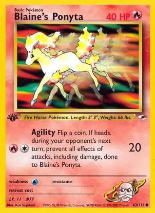 Blaine's Ponyta 063/132 - Gym Heroes 1st Edition