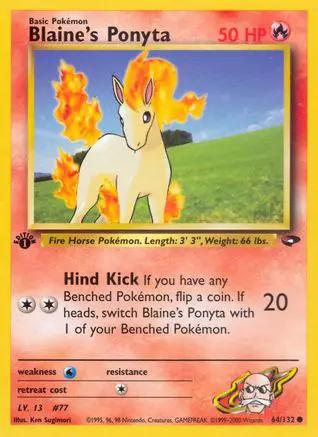 Blaine's Ponyta 064/132 - Gym Challenge 1st Edition
