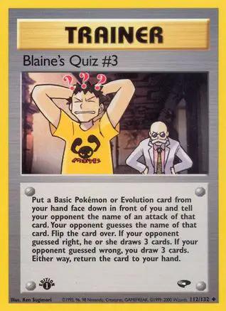 Blaine's Quiz # 112/132 - Gym Challenge 1st Edition