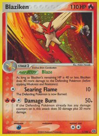 Blaziken 001 - Emerald - Reverse Holofoil