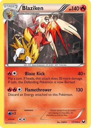 Blaziken 017/108 - Dark Explorers Reverse Holofoil