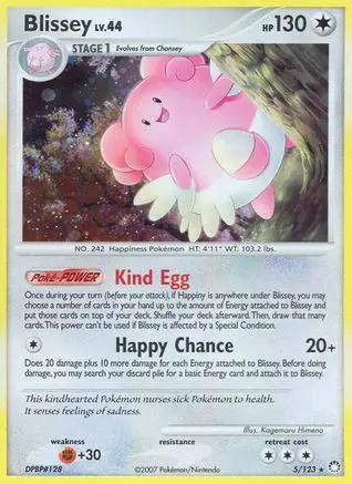 Blissey 005/123 - Mysterious Treasures Reverse Holofoil