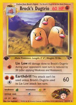 Brock's Dugtrio 022/132 - Gym Challenge 1st Edition