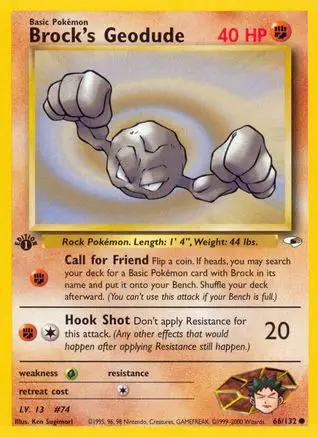 Brock's Geodude 066/132 - Gym Heroes 1st Edition
