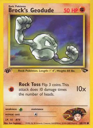 Brock's Geodude 068/132 - Gym Challenge 1st Edition