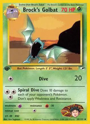 Brock's Golbat 039/132 - Gym Heroes 1st Edition